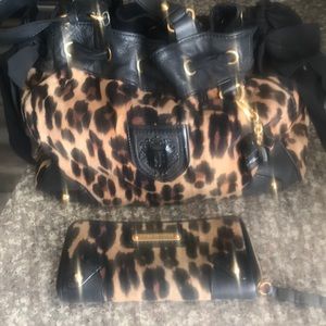 Cheetah juicy couture purse and wallet